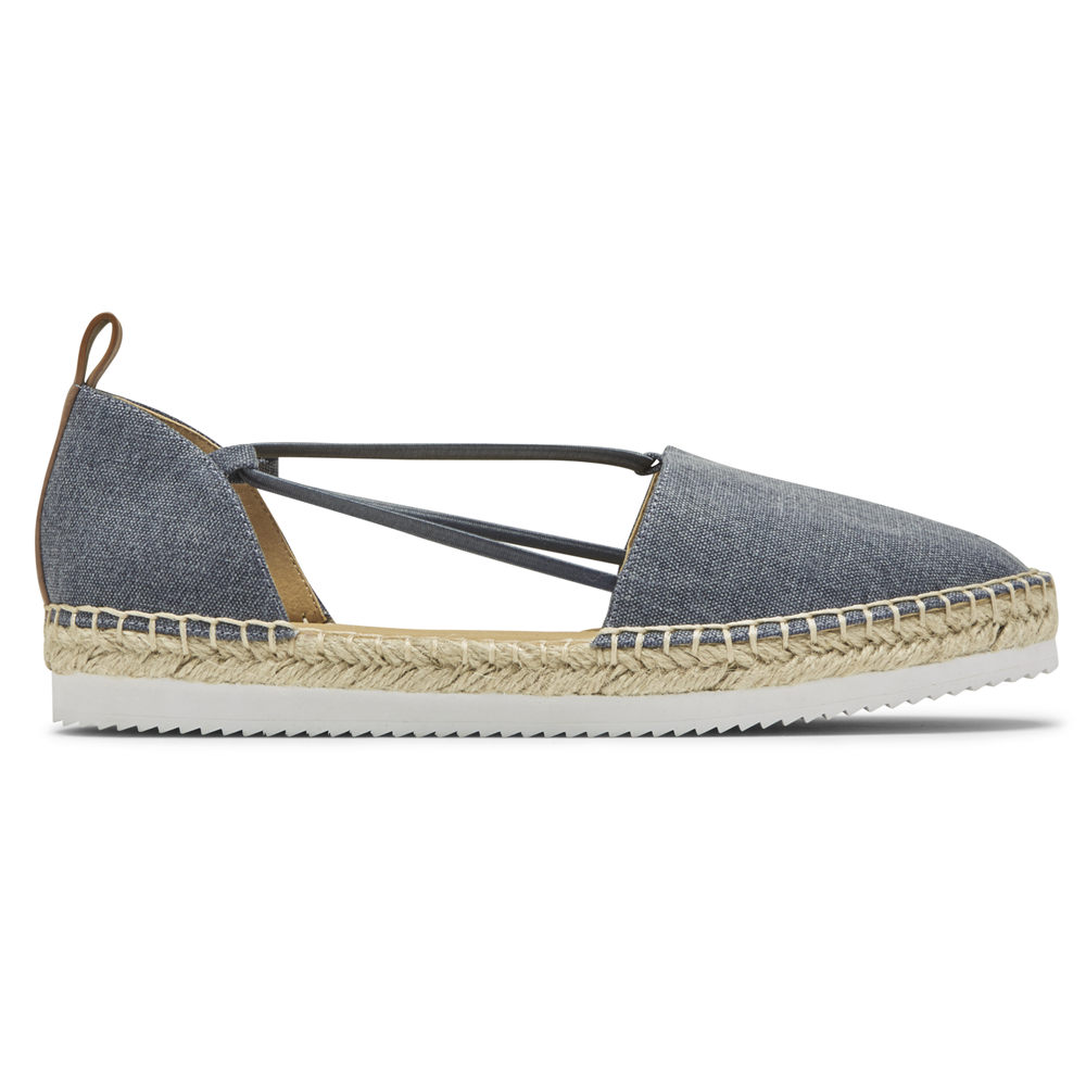 Rockport Womens Slip-On Grey - Seaview Bungee - UK 582-RFCWPO